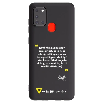 Picasee silikonový černý obal pro Samsung Galaxy A21s - Kazma - MĚLI BYSTE SE DO TOHO PUSTIT