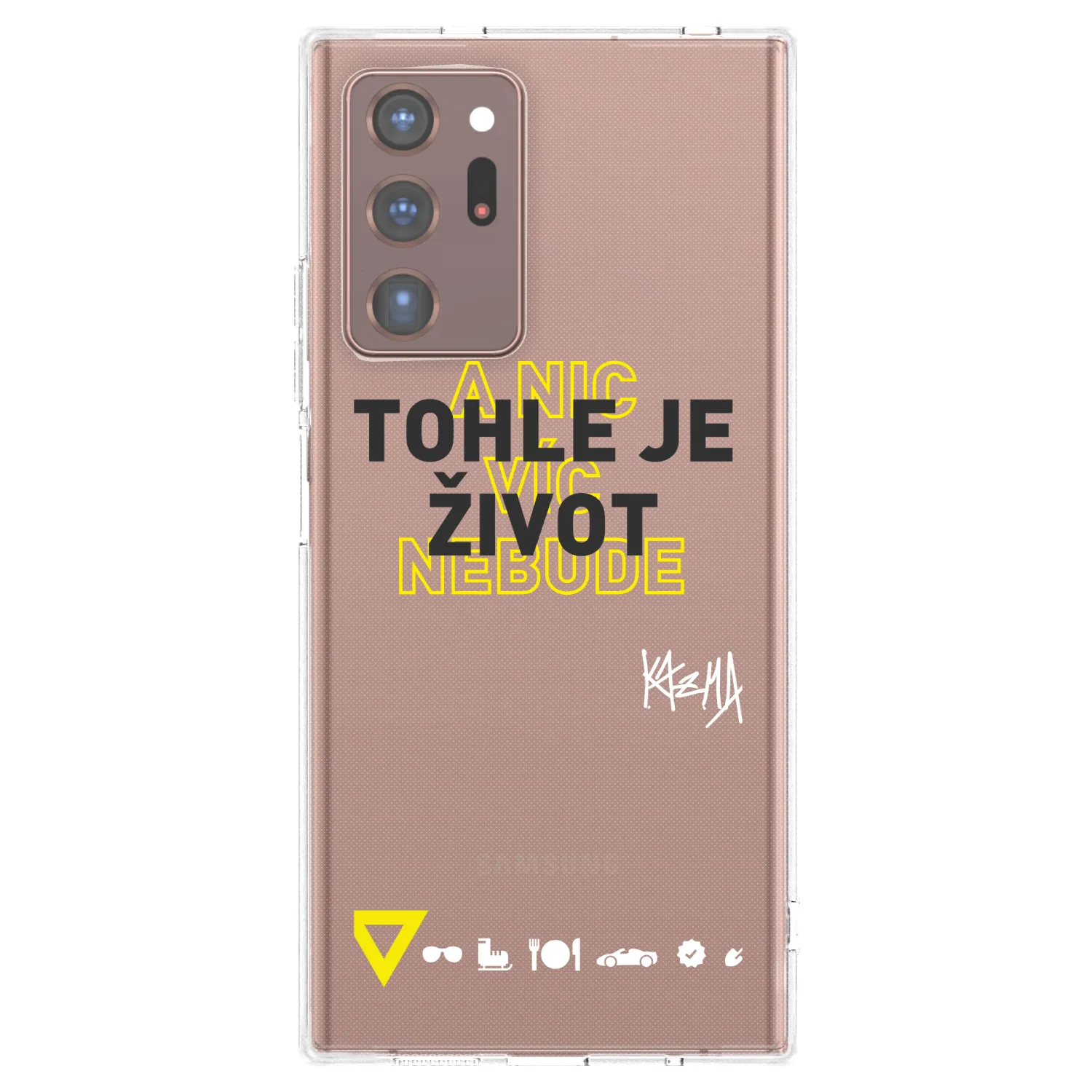 Picasee silikonový průhledný obal pro Samsung Galaxy Note 20 Ultra - Kazma - TOHLE JE ŽIVOT A NIC VÍC NEBUDE