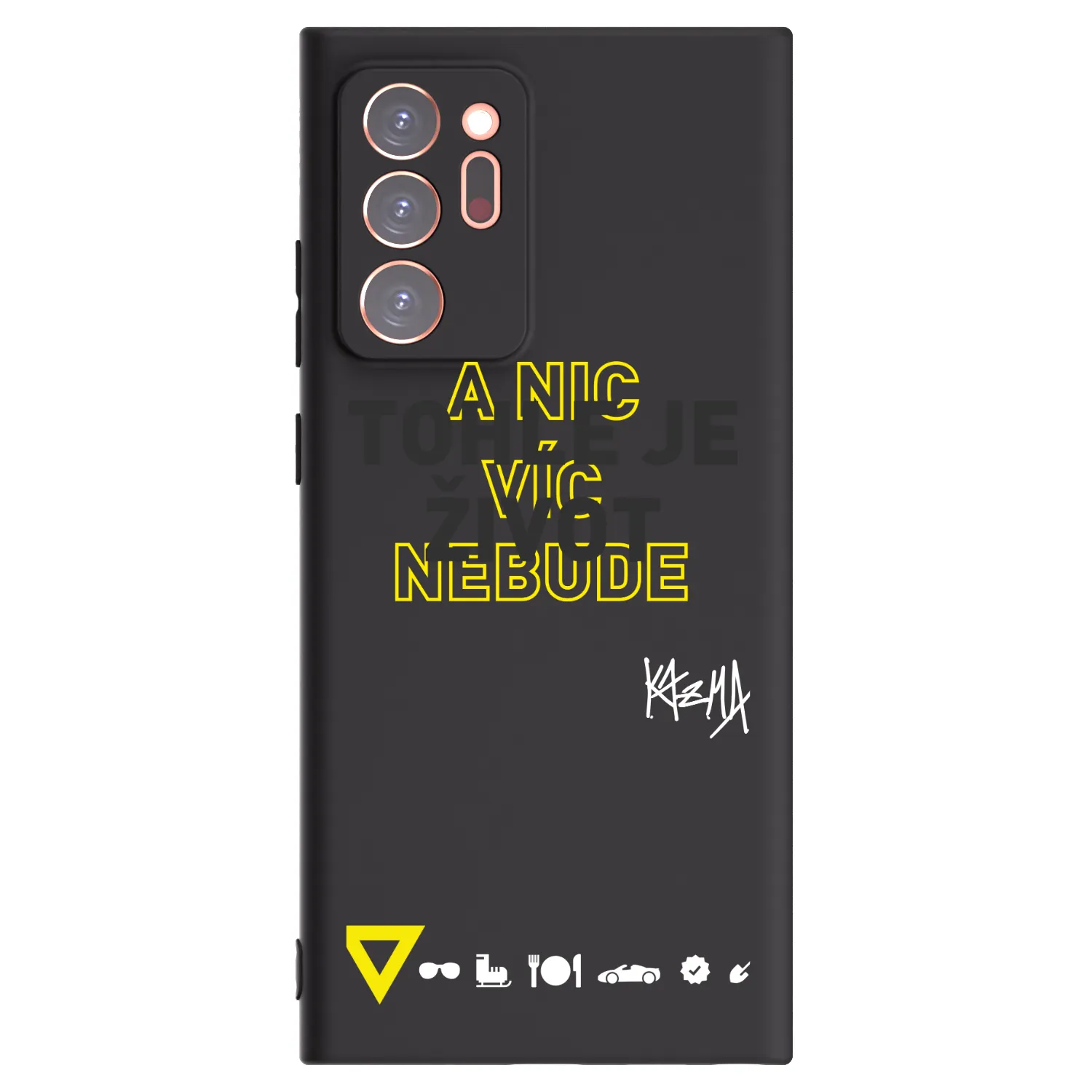 Picasee silikonový černý obal pro Samsung Galaxy Note 20 Ultra - Kazma - TOHLE JE ŽIVOT A NIC VÍC NEBUDE