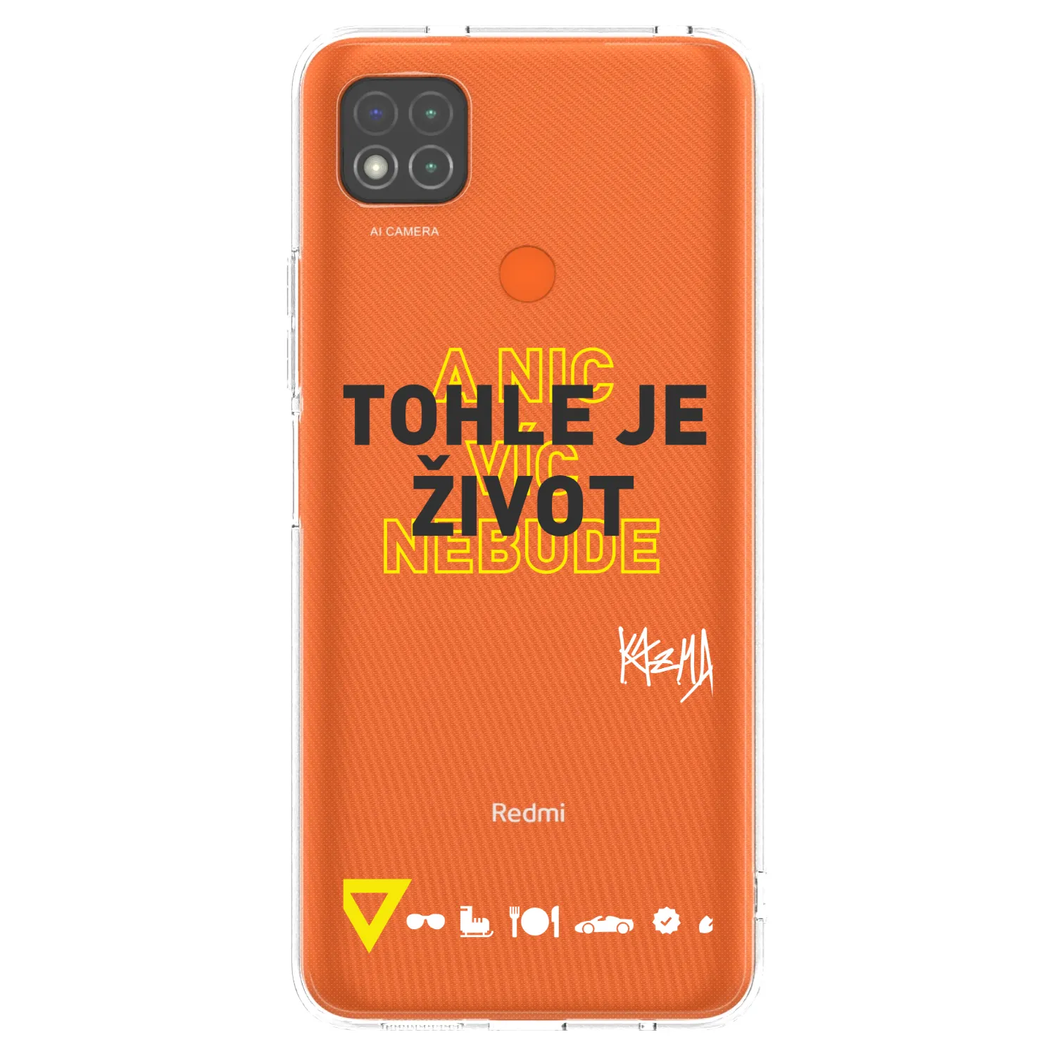 Picasee silikonový průhledný obal pro Xiaomi Redmi 9C - Kazma - TOHLE JE ŽIVOT A NIC VÍC NEBUDE