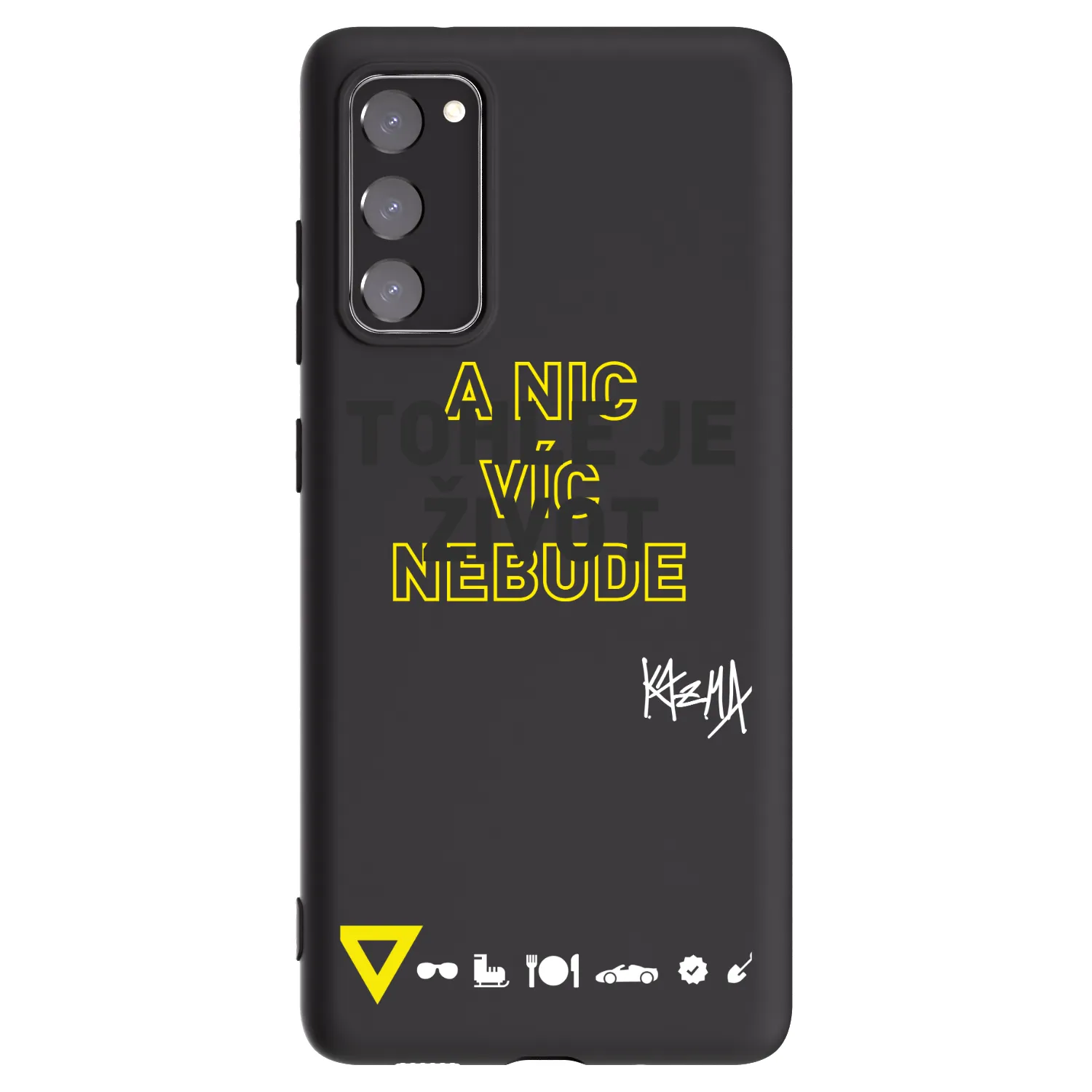 Picasee silikonový černý obal pro Samsung Galaxy S20 FE - Kazma - TOHLE JE ŽIVOT A NIC VÍC NEBUDE