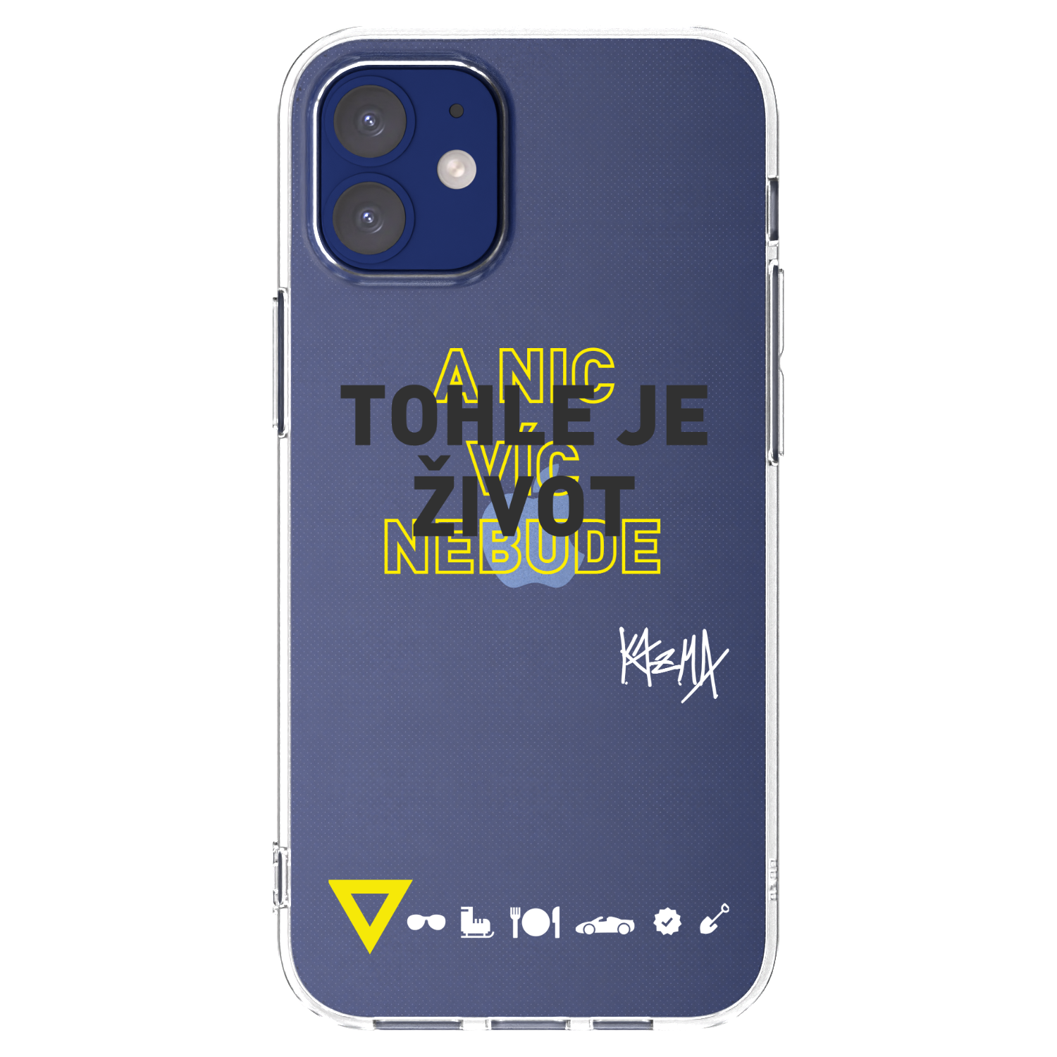 Picasee silikonový průhledný obal pro Apple iPhone 12 mini - Kazma - TOHLE JE ŽIVOT A NIC VÍC NEBUDE