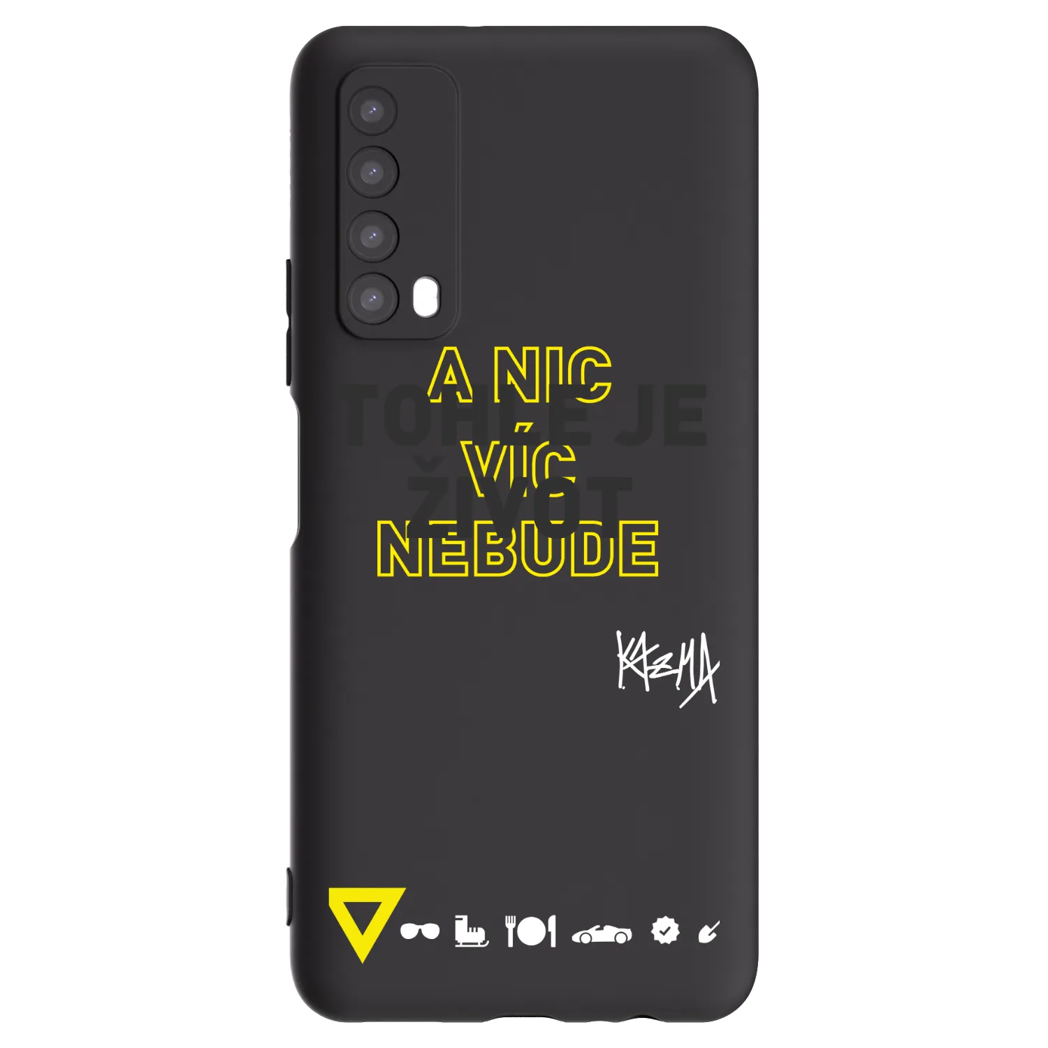 Picasee silikonový černý obal pro Huawei P Smart 2021 - Kazma - TOHLE JE ŽIVOT A NIC VÍC NEBUDE