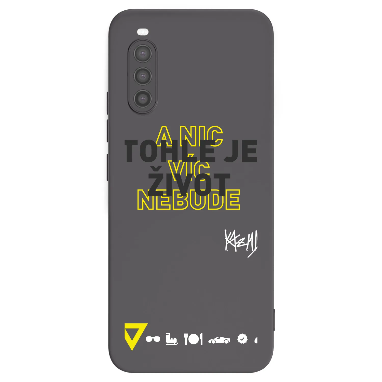 Picasee silikonový černý obal pro Sony Xperia 10 II - Kazma - TOHLE JE ŽIVOT A NIC VÍC NEBUDE