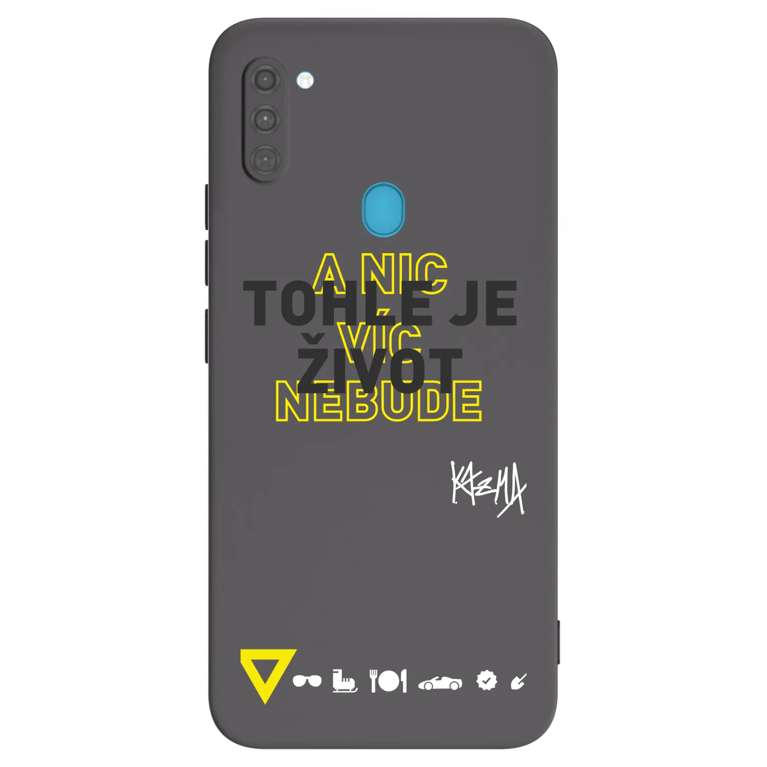 Picasee silikonový černý obal pro Samsung Galaxy M11 - Kazma - TOHLE JE ŽIVOT A NIC VÍC NEBUDE