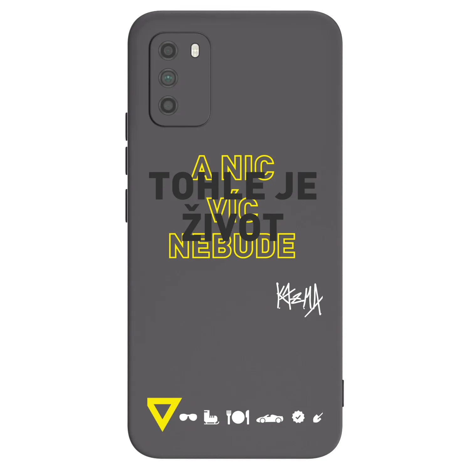 Picasee silikonový černý obal pro Xiaomi Poco M3 - Kazma - TOHLE JE ŽIVOT A NIC VÍC NEBUDE