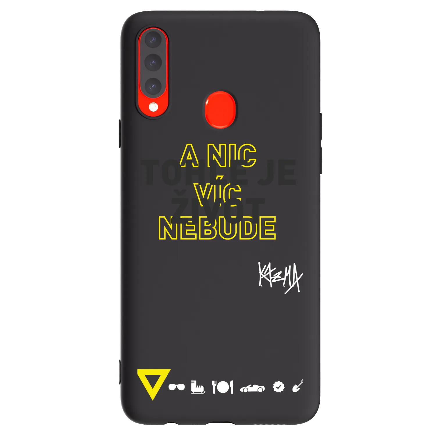 Picasee silikonový černý obal pro Samsung Galaxy A20s - Kazma - TOHLE JE ŽIVOT A NIC VÍC NEBUDE