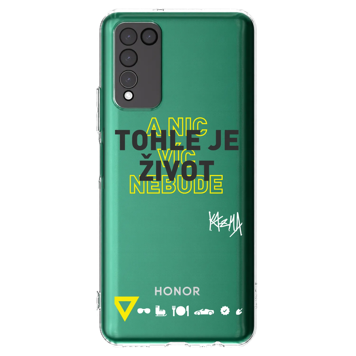 Picasee silikonový průhledný obal pro Honor 10X Lite - Kazma - TOHLE JE ŽIVOT A NIC VÍC NEBUDE