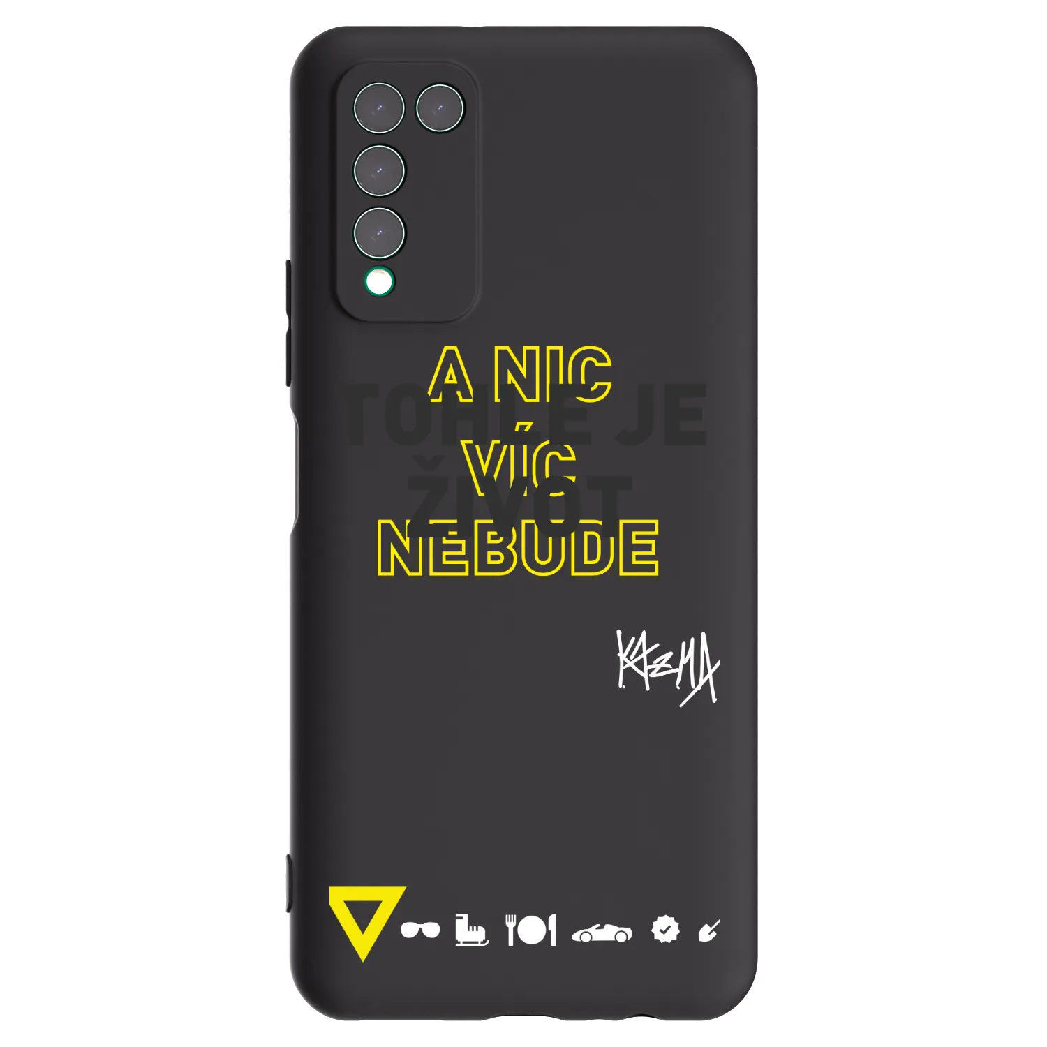 Picasee silikonový černý obal pro Honor 10X Lite - Kazma - TOHLE JE ŽIVOT A NIC VÍC NEBUDE