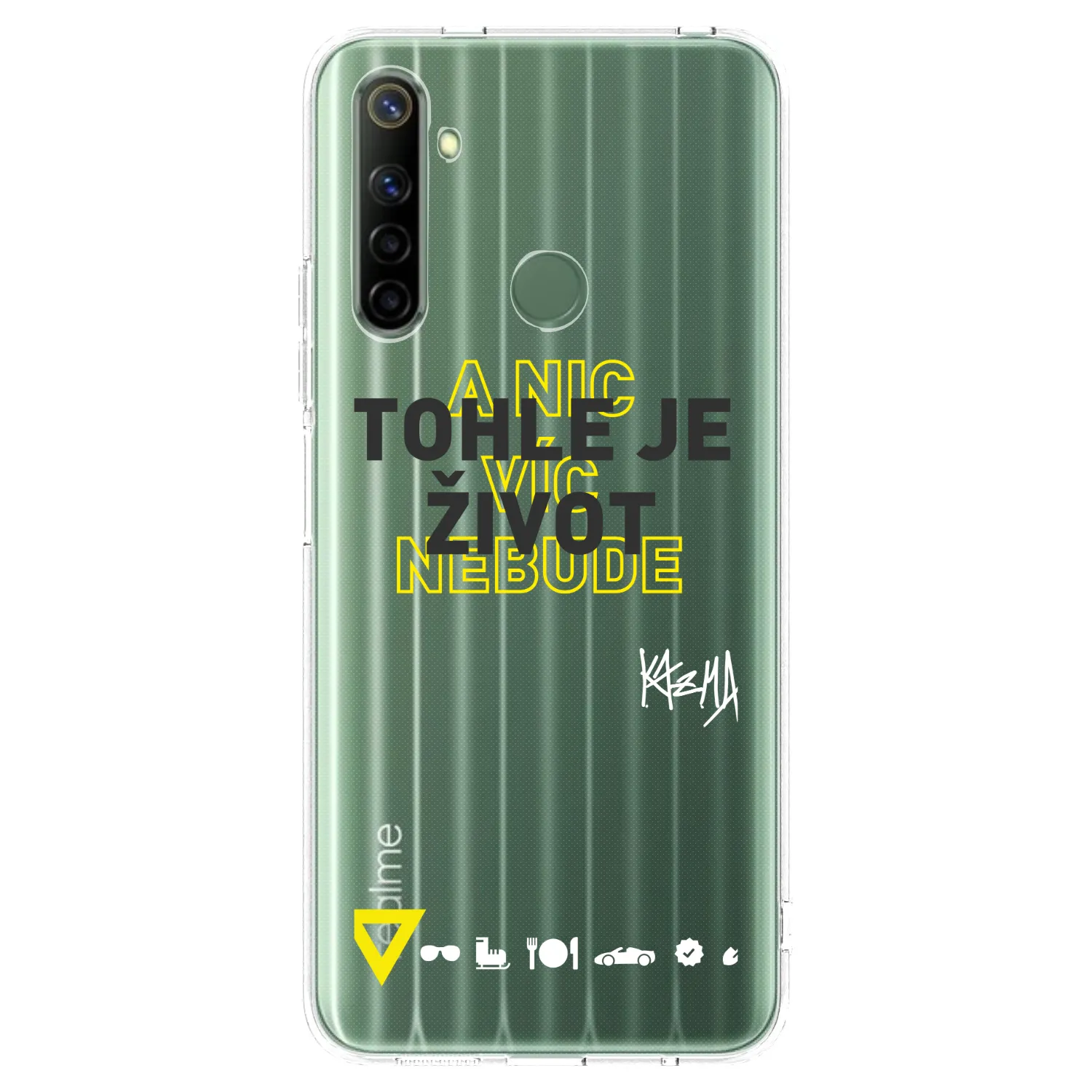 Picasee silikonový průhledný obal pro Realme 6i - Kazma - TOHLE JE ŽIVOT A NIC VÍC NEBUDE