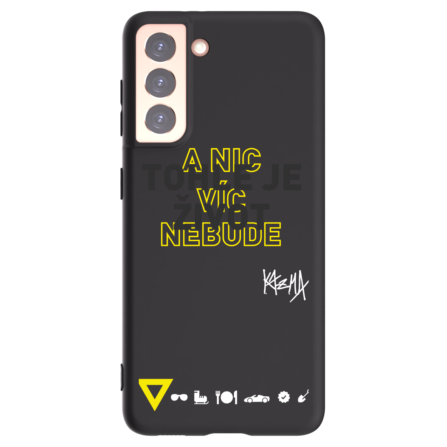 Picasee silikonový černý obal pro Samsung Galaxy S21 5G G991B - Kazma - TOHLE JE ŽIVOT A NIC VÍC NEBUDE