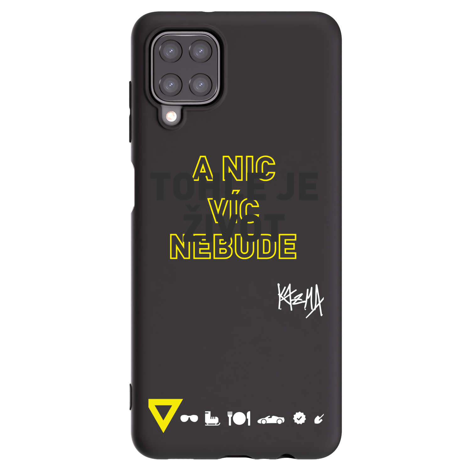 Picasee silikonový černý obal pro Samsung Galaxy A12 A125F - Kazma - TOHLE JE ŽIVOT A NIC VÍC NEBUDE