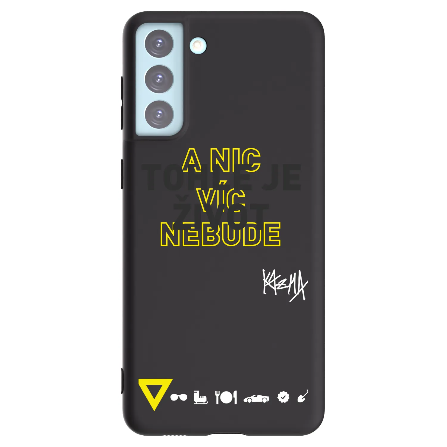 Picasee silikonový černý obal pro Samsung Galaxy S21+ 5G G996F - Kazma - TOHLE JE ŽIVOT A NIC VÍC NEBUDE