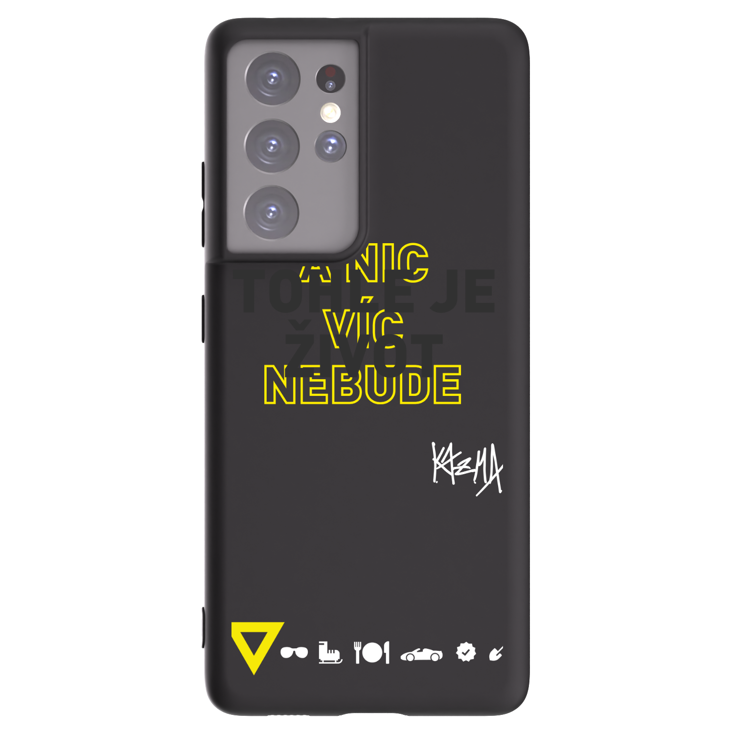 Picasee silikonový černý obal pro Samsung Galaxy S21 Ultra 5G G998B - Kazma - TOHLE JE ŽIVOT A NIC VÍC NEBUDE