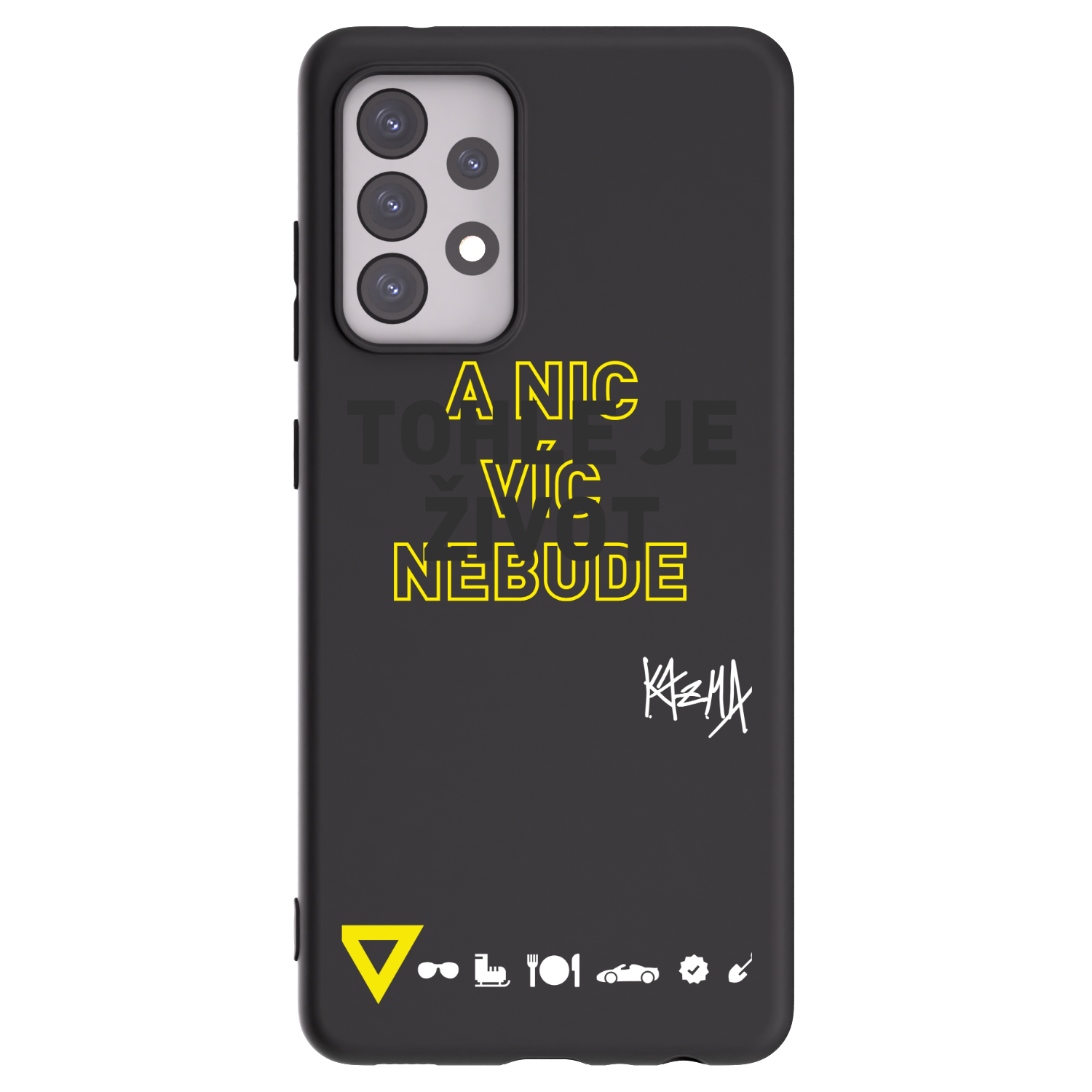 Picasee silikonový černý obal pro Samsung Galaxy A52 5G A525F - Kazma - TOHLE JE ŽIVOT A NIC VÍC NEBUDE