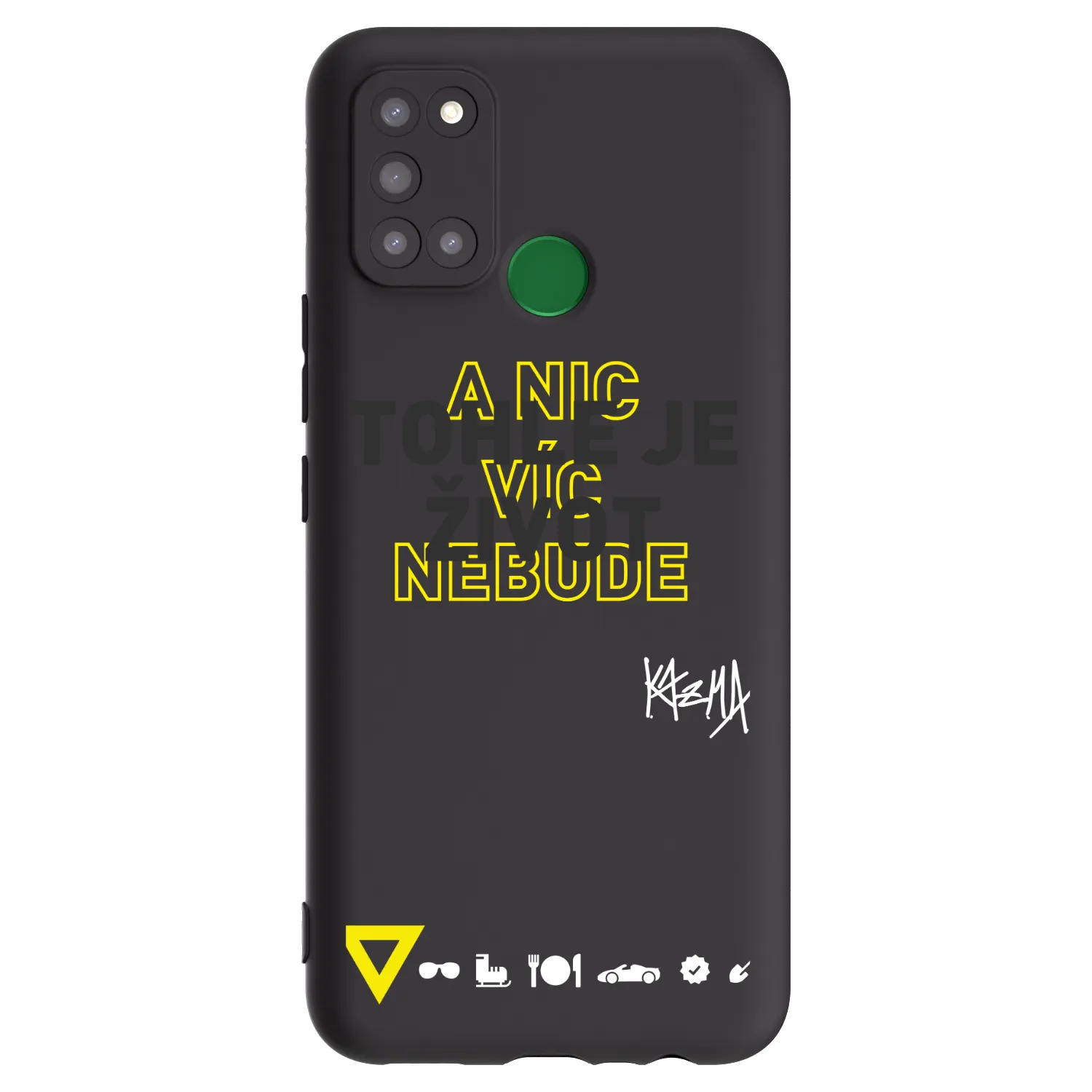 Picasee silikonový černý obal pro Realme 7i - Kazma - TOHLE JE ŽIVOT A NIC VÍC NEBUDE