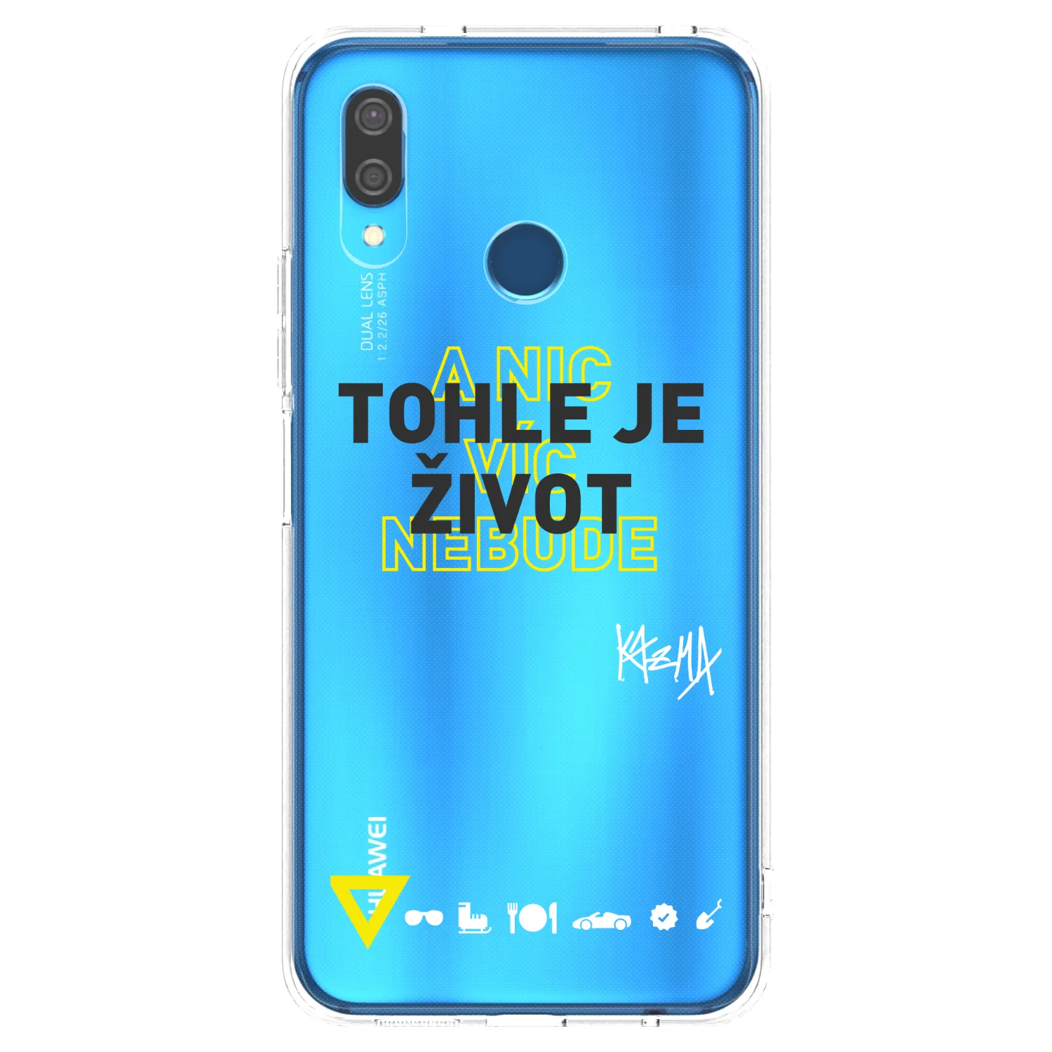 Picasee silikonový průhledný obal pro Huawei P20 Lite - Kazma - TOHLE JE ŽIVOT A NIC VÍC NEBUDE