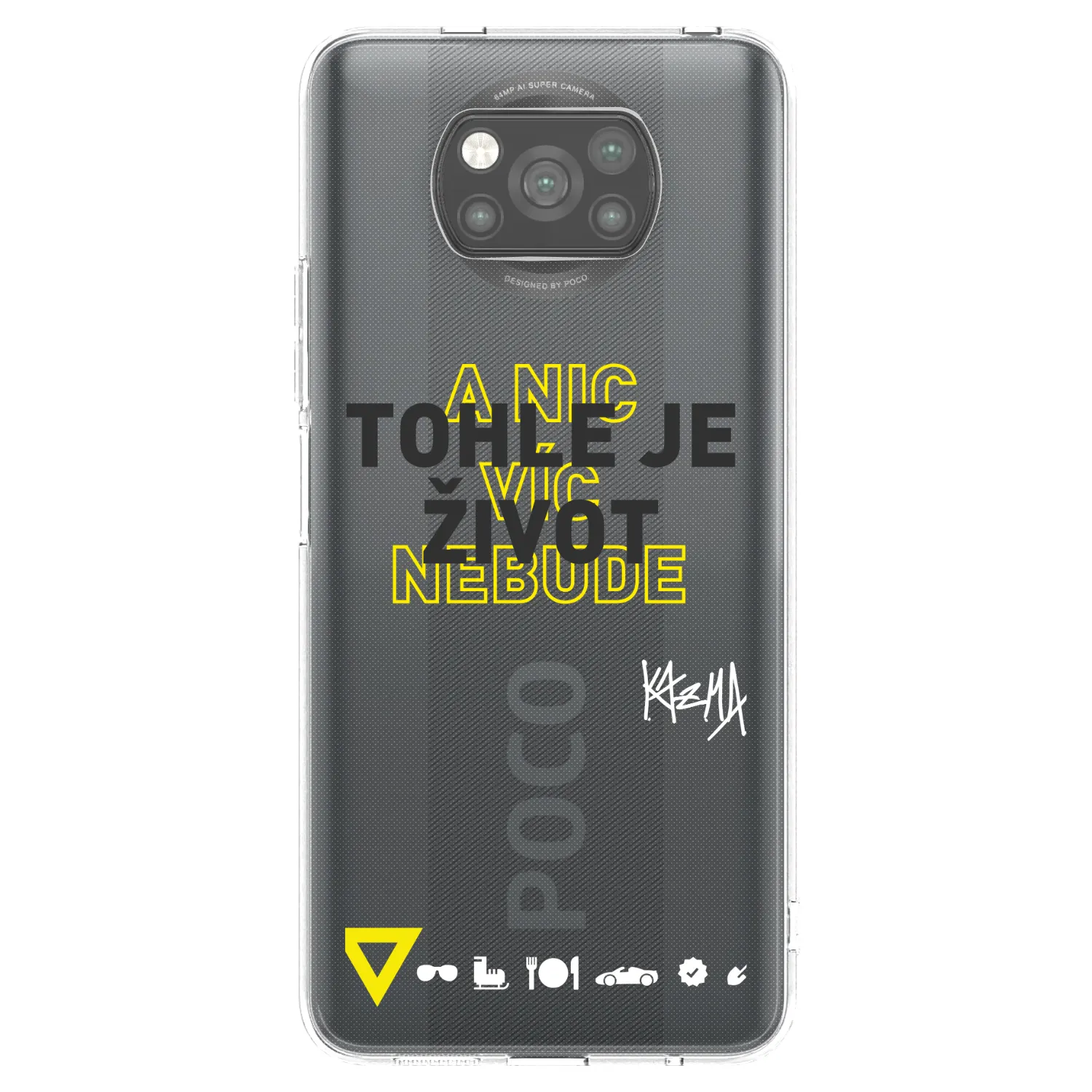Picasee silikonový černý obal pro Xiaomi Poco X3 Pro - Kazma - TOHLE JE ŽIVOT A NIC VÍC NEBUDE
