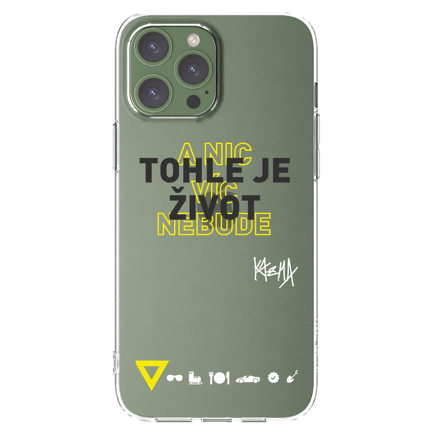 Picasee silikonový průhledný obal pro Apple iPhone 13 Pro Max - Kazma - TOHLE JE ŽIVOT A NIC VÍC NEBUDE