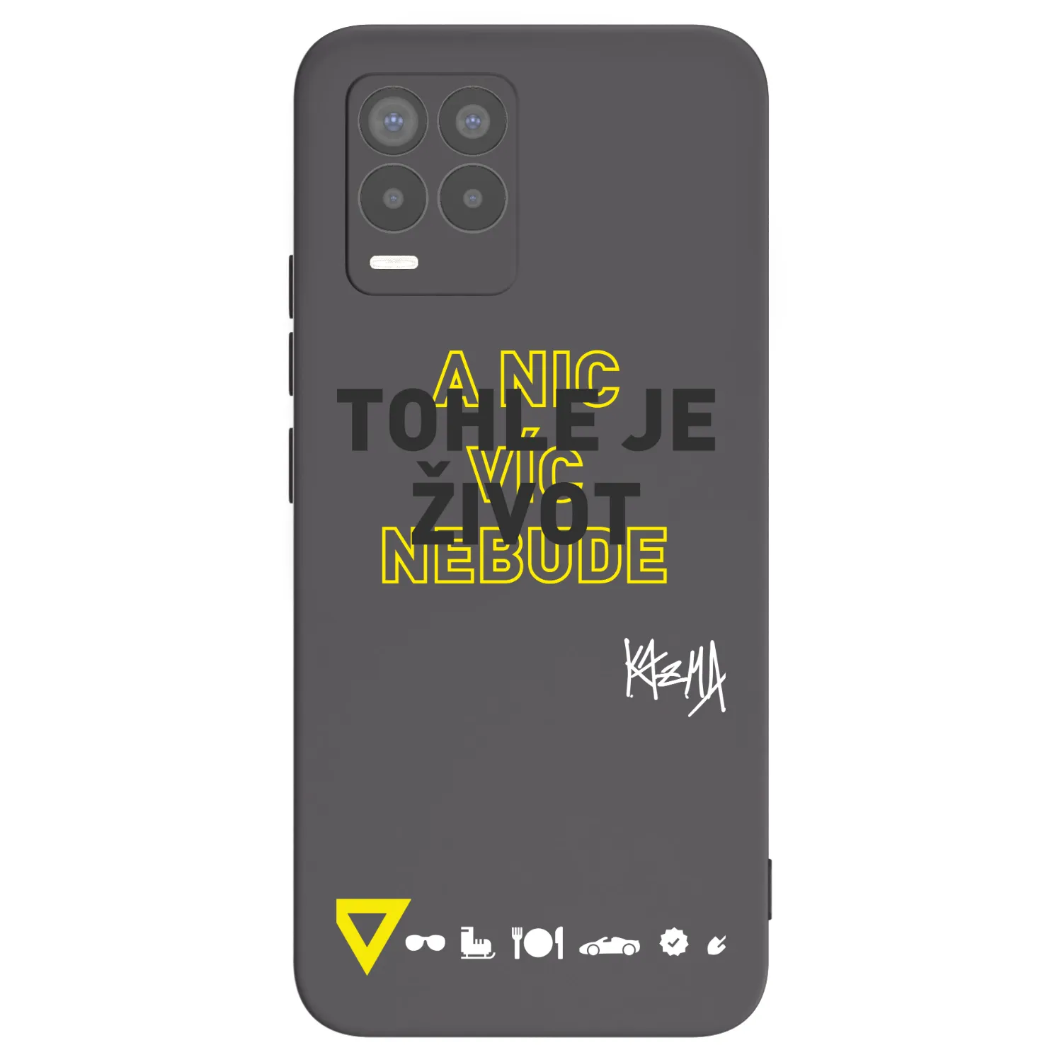 Picasee silikonový černý obal pro Realme 8 Pro - Kazma - TOHLE JE ŽIVOT A NIC VÍC NEBUDE