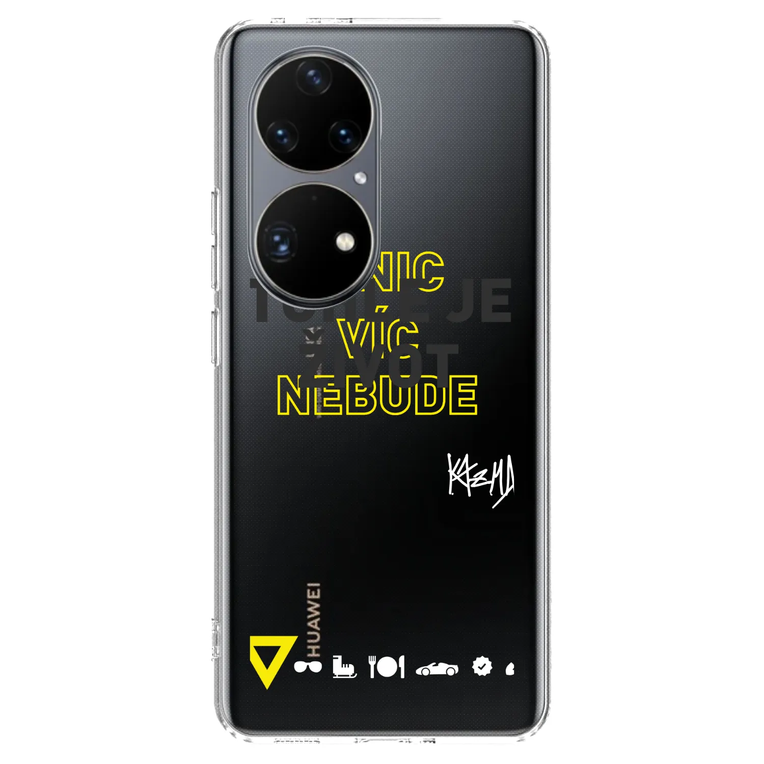 Picasee silikonový průhledný obal pro Huawei P50 - Kazma - TOHLE JE ŽIVOT A NIC VÍC NEBUDE