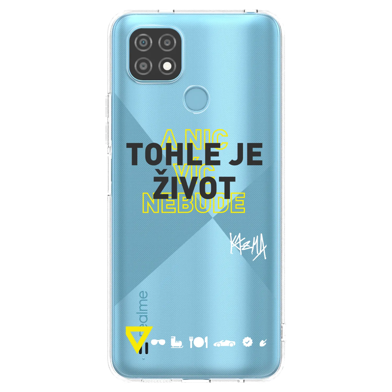 Picasee silikonový průhledný obal pro Realme C21 - Kazma - TOHLE JE ŽIVOT A NIC VÍC NEBUDE