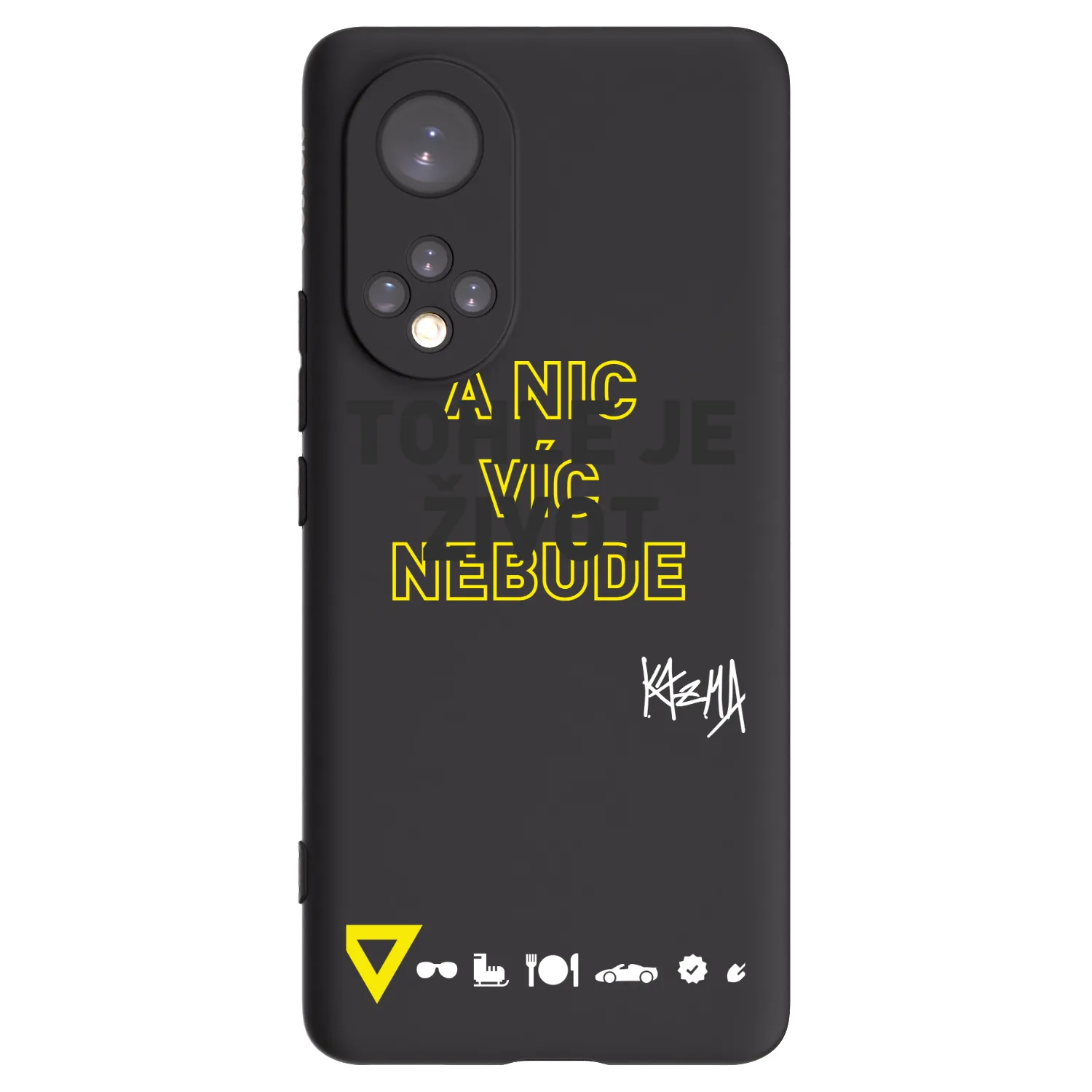 Picasee silikonový černý obal pro Honor 50 5G - Kazma - TOHLE JE ŽIVOT A NIC VÍC NEBUDE