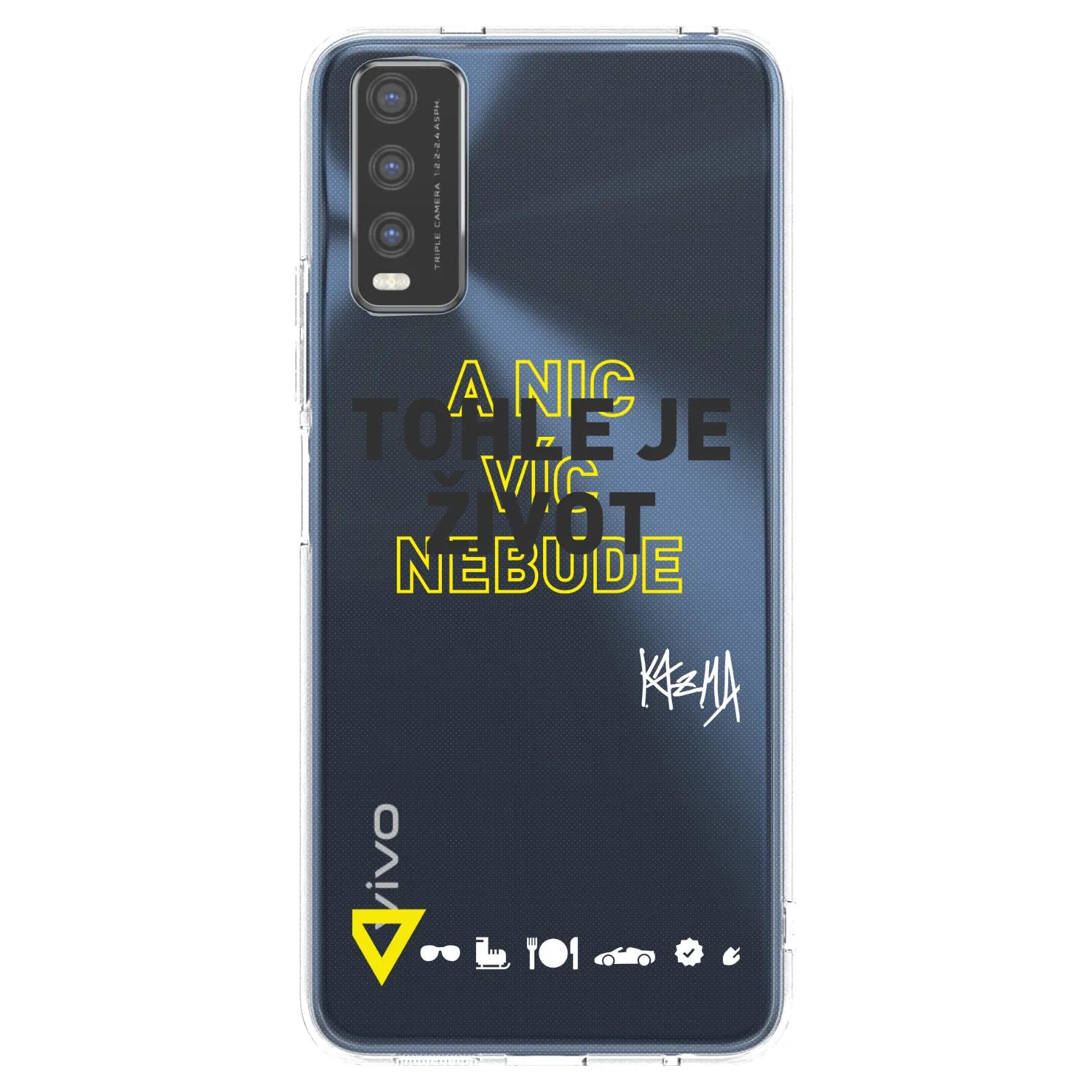 Picasee silikonový průhledný obal pro Vivo Y20s - Kazma - TOHLE JE ŽIVOT A NIC VÍC NEBUDE