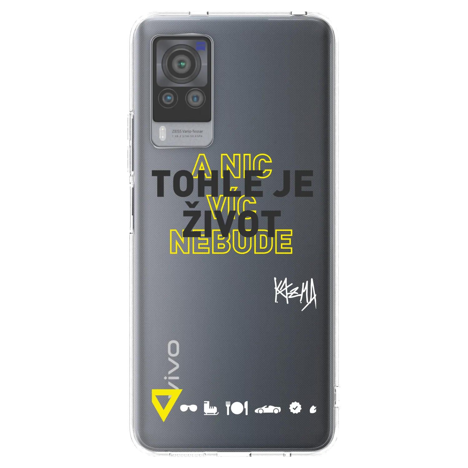 Picasee silikonový průhledný obal pro Vivo X60 Pro 5G - Kazma - TOHLE JE ŽIVOT A NIC VÍC NEBUDE