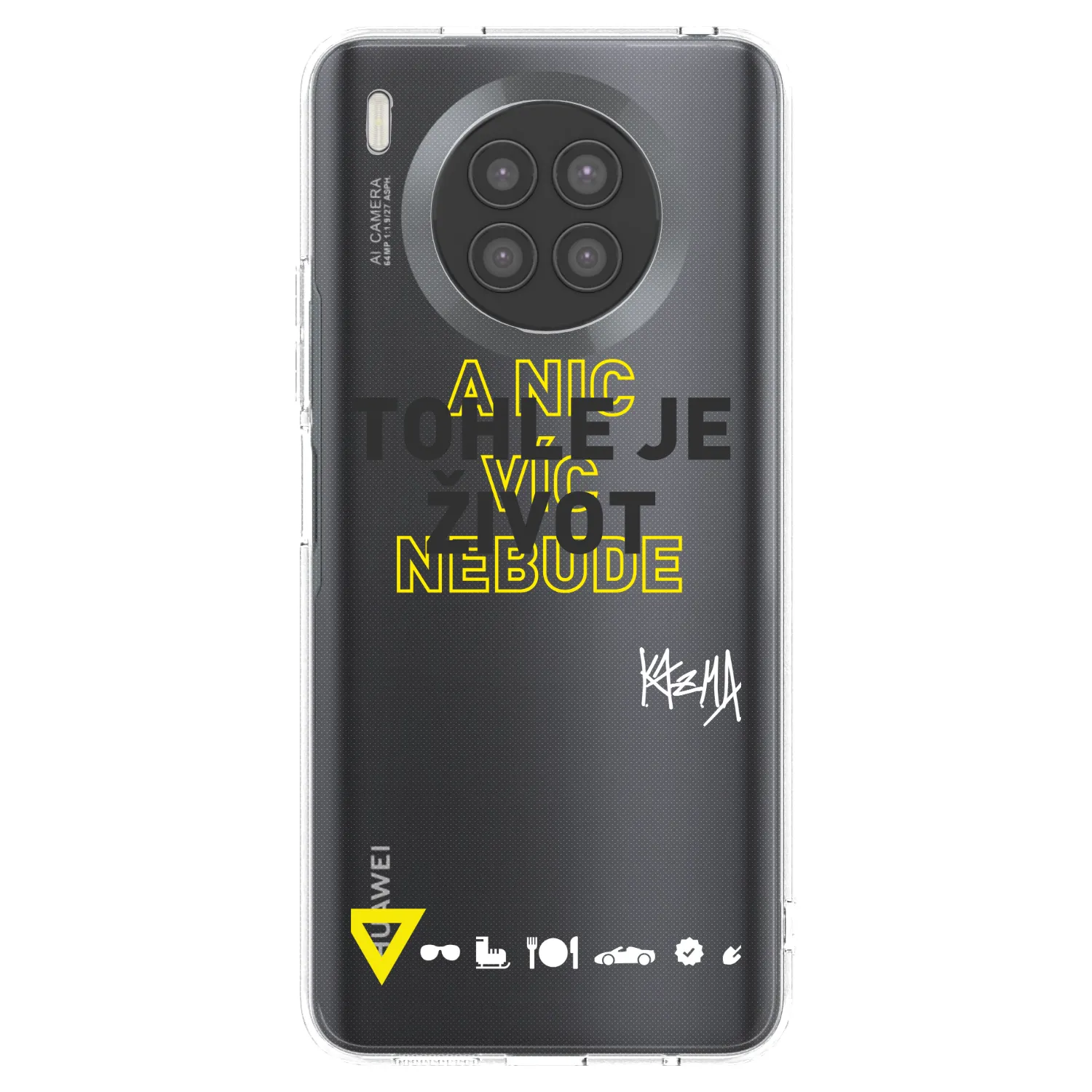 Picasee silikonový průhledný obal pro Huawei Nova 8i - Kazma - TOHLE JE ŽIVOT A NIC VÍC NEBUDE