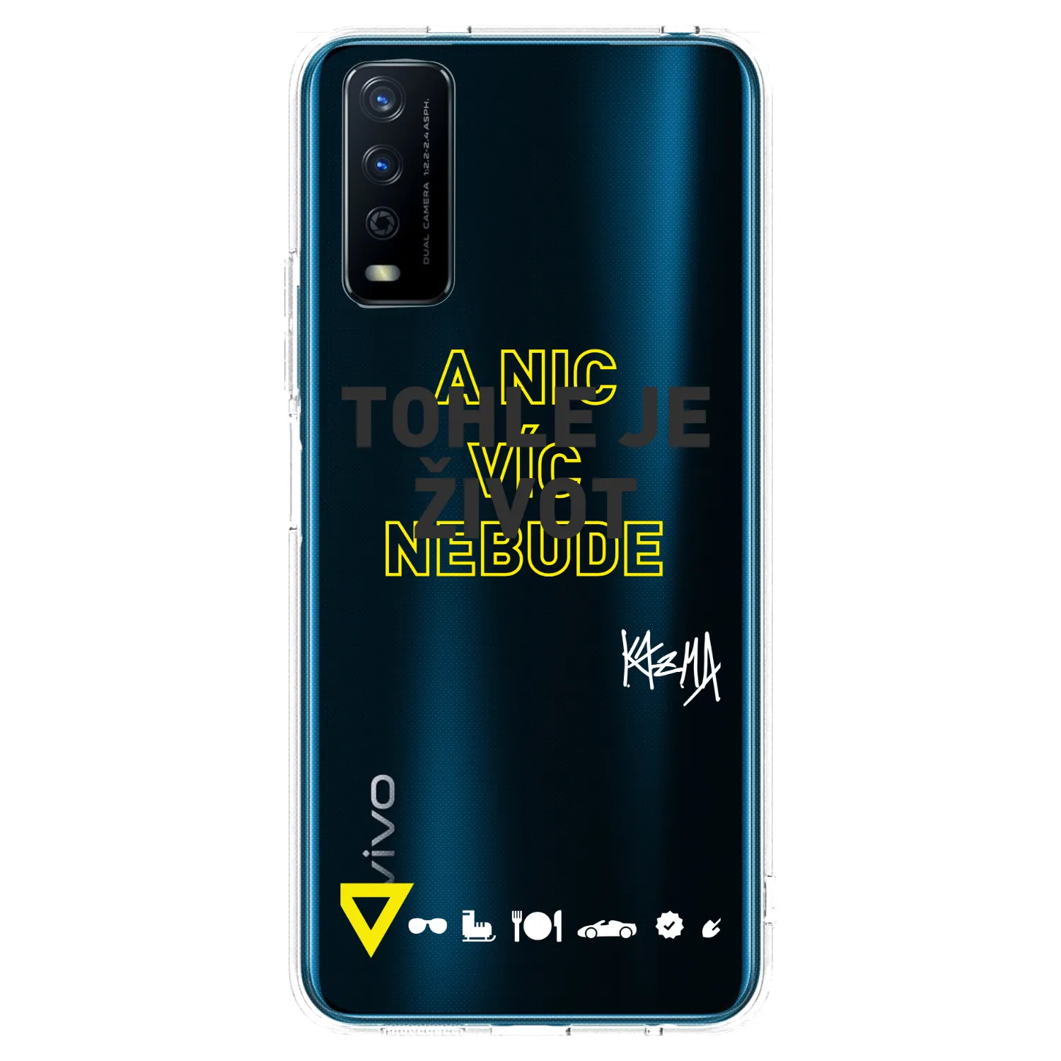 Picasee silikonový průhledný obal pro Vivo Y11s - Kazma - TOHLE JE ŽIVOT A NIC VÍC NEBUDE