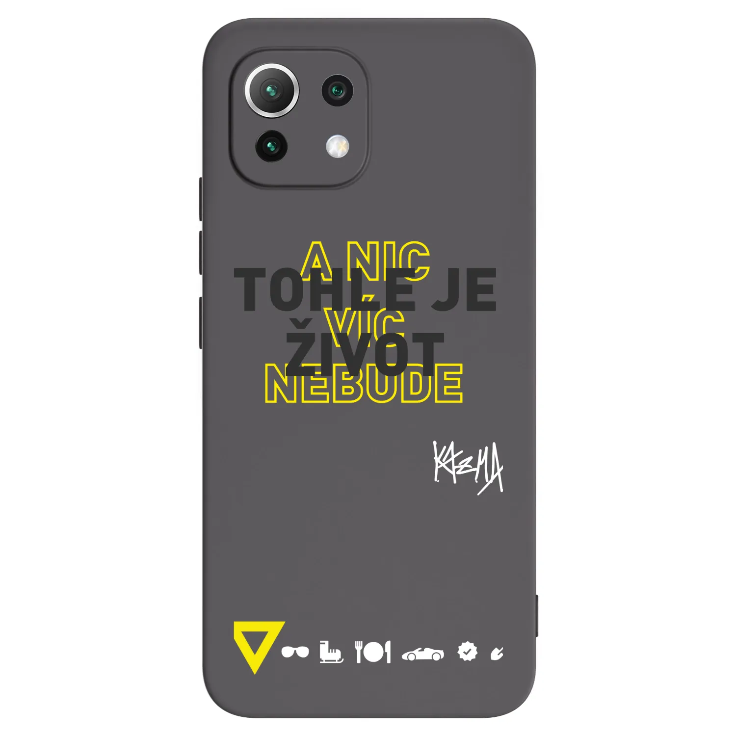 Picasee silikonový černý obal pro Xiaomi 11 Lite 5G NE - Kazma - TOHLE JE ŽIVOT A NIC VÍC NEBUDE