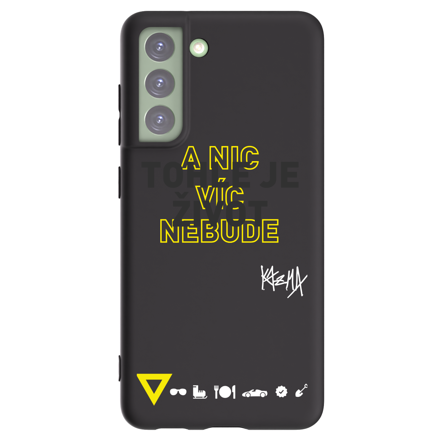 Picasee silikonový černý obal pro Samsung Galaxy S21 FE 5G - Kazma - TOHLE JE ŽIVOT A NIC VÍC NEBUDE