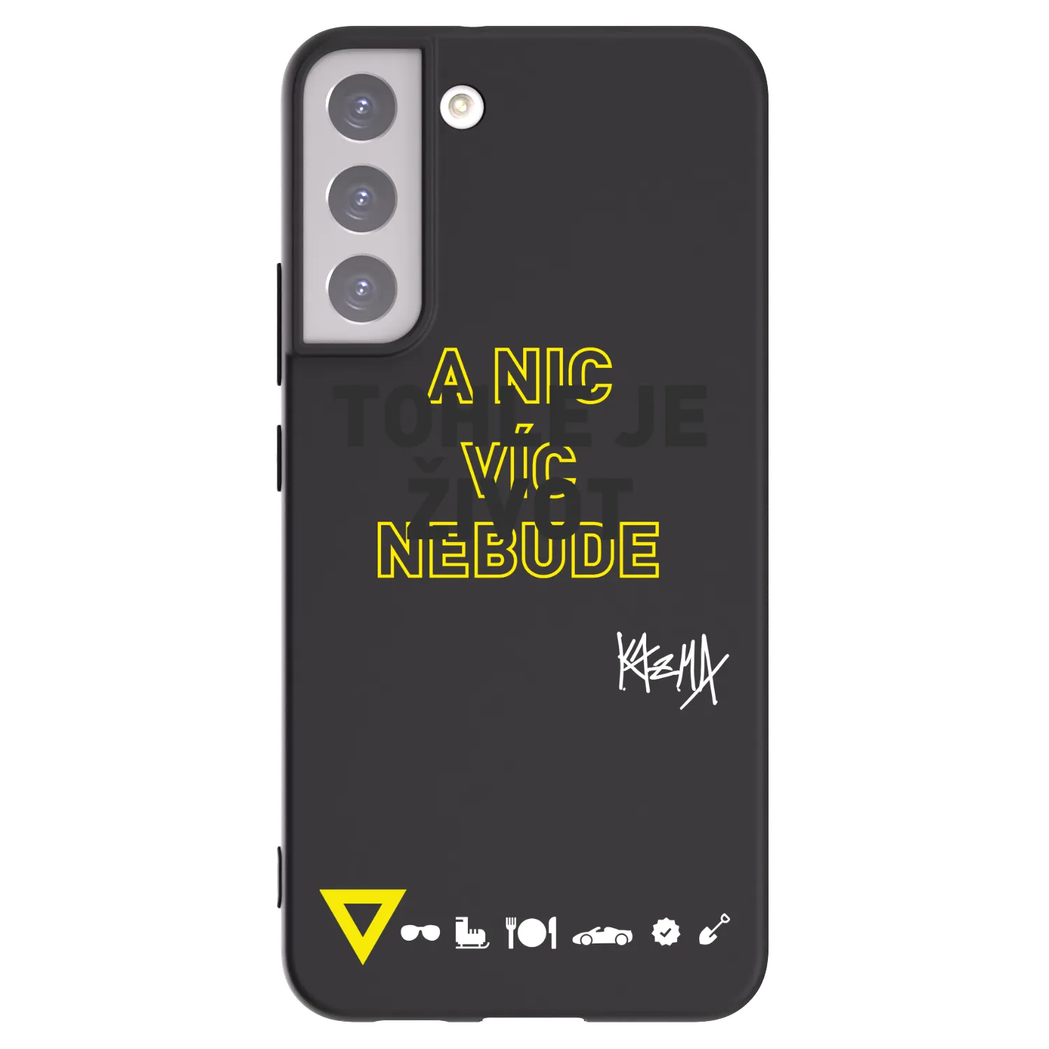 Picasee silikonový černý obal pro Samsung Galaxy S22+ 5G - Kazma - TOHLE JE ŽIVOT A NIC VÍC NEBUDE