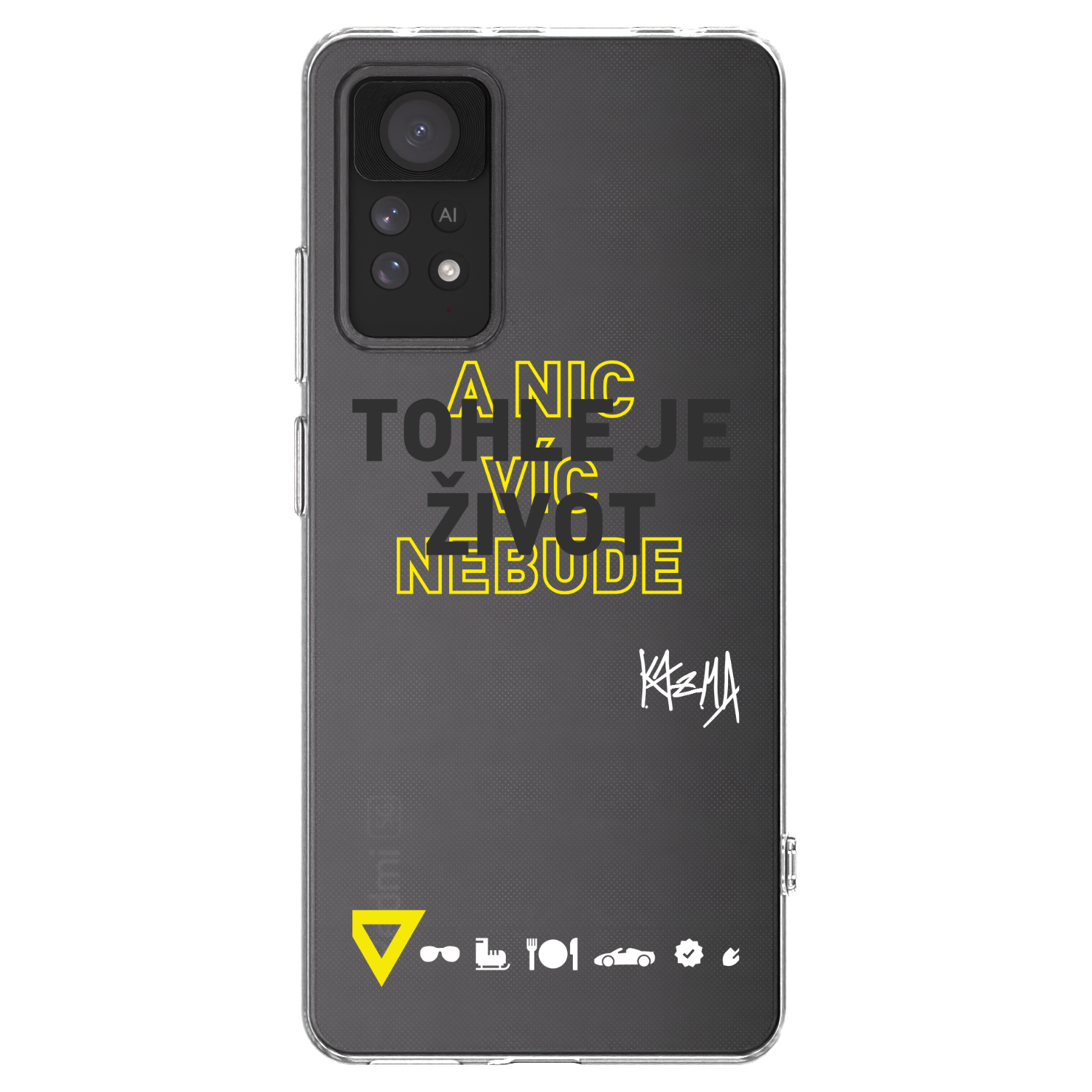 Picasee silikonový průhledný obal pro Xiaomi Redmi Note 11 Pro - Kazma - TOHLE JE ŽIVOT A NIC VÍC NEBUDE