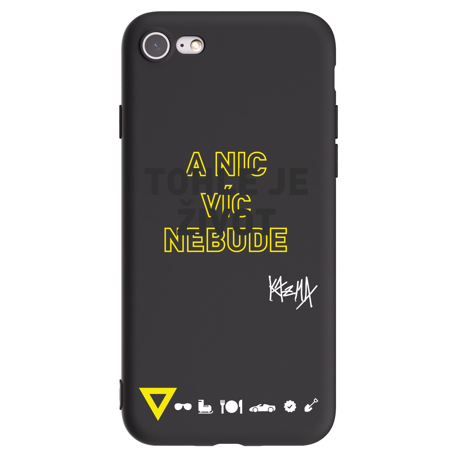 Picasee silikonový černý obal pro Apple iPhone SE 2022 - Kazma - TOHLE JE ŽIVOT A NIC VÍC NEBUDE