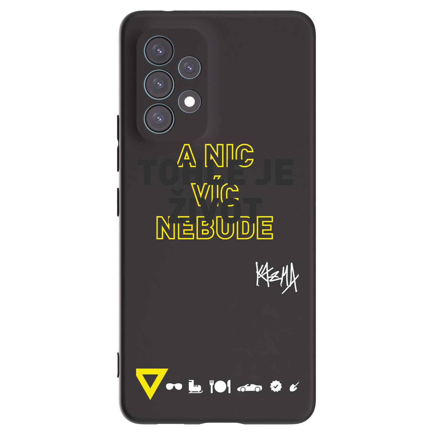Picasee silikonový černý obal pro Samsung Galaxy A53 5G A536 - Kazma - TOHLE JE ŽIVOT A NIC VÍC NEBUDE