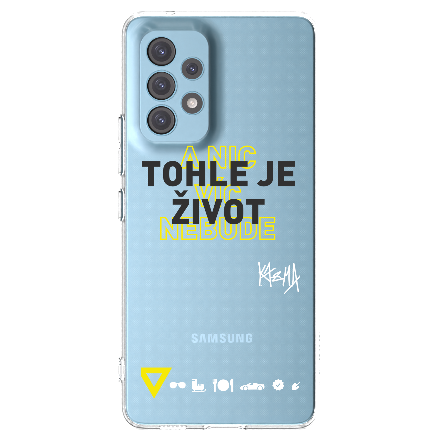 Picasee silikonový průhledný obal pro Samsung Galaxy A53 5G A536 - Kazma - TOHLE JE ŽIVOT A NIC VÍC NEBUDE