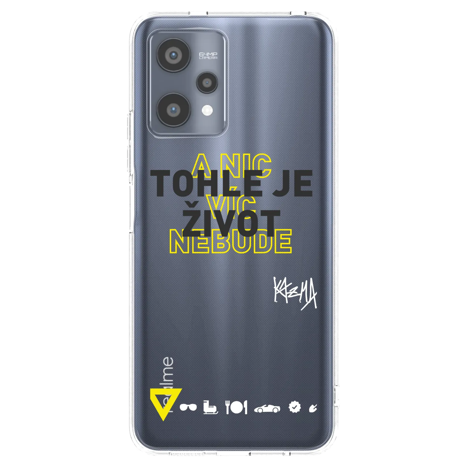 Picasee silikonový průhledný obal pro Realme 9 Pro 5G - Kazma - TOHLE JE ŽIVOT A NIC VÍC NEBUDE