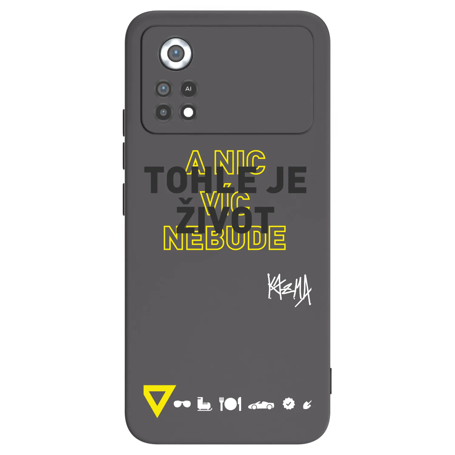 Picasee silikonový černý obal pro Xiaomi Poco X4 Pro 5G - Kazma - TOHLE JE ŽIVOT A NIC VÍC NEBUDE