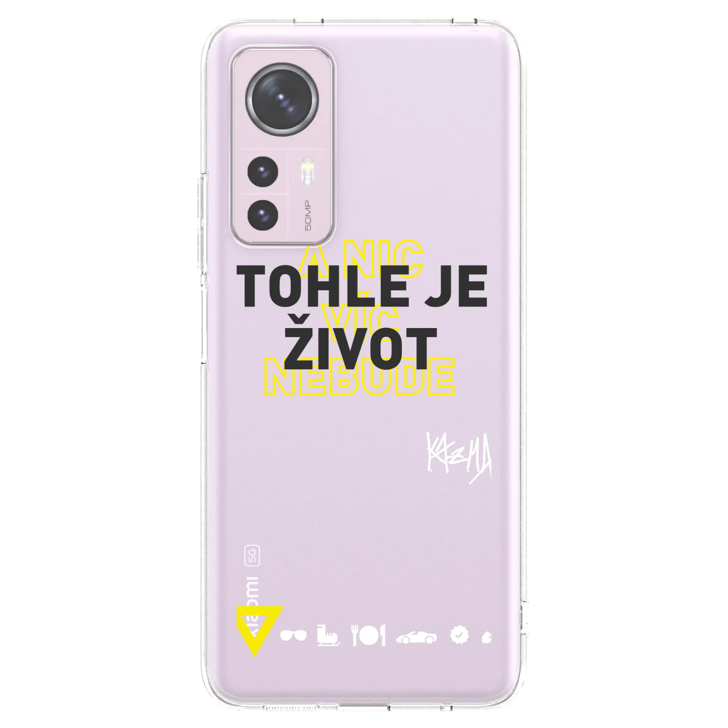 Picasee silikonový průhledný obal pro Xiaomi 12 - Kazma - TOHLE JE ŽIVOT A NIC VÍC NEBUDE