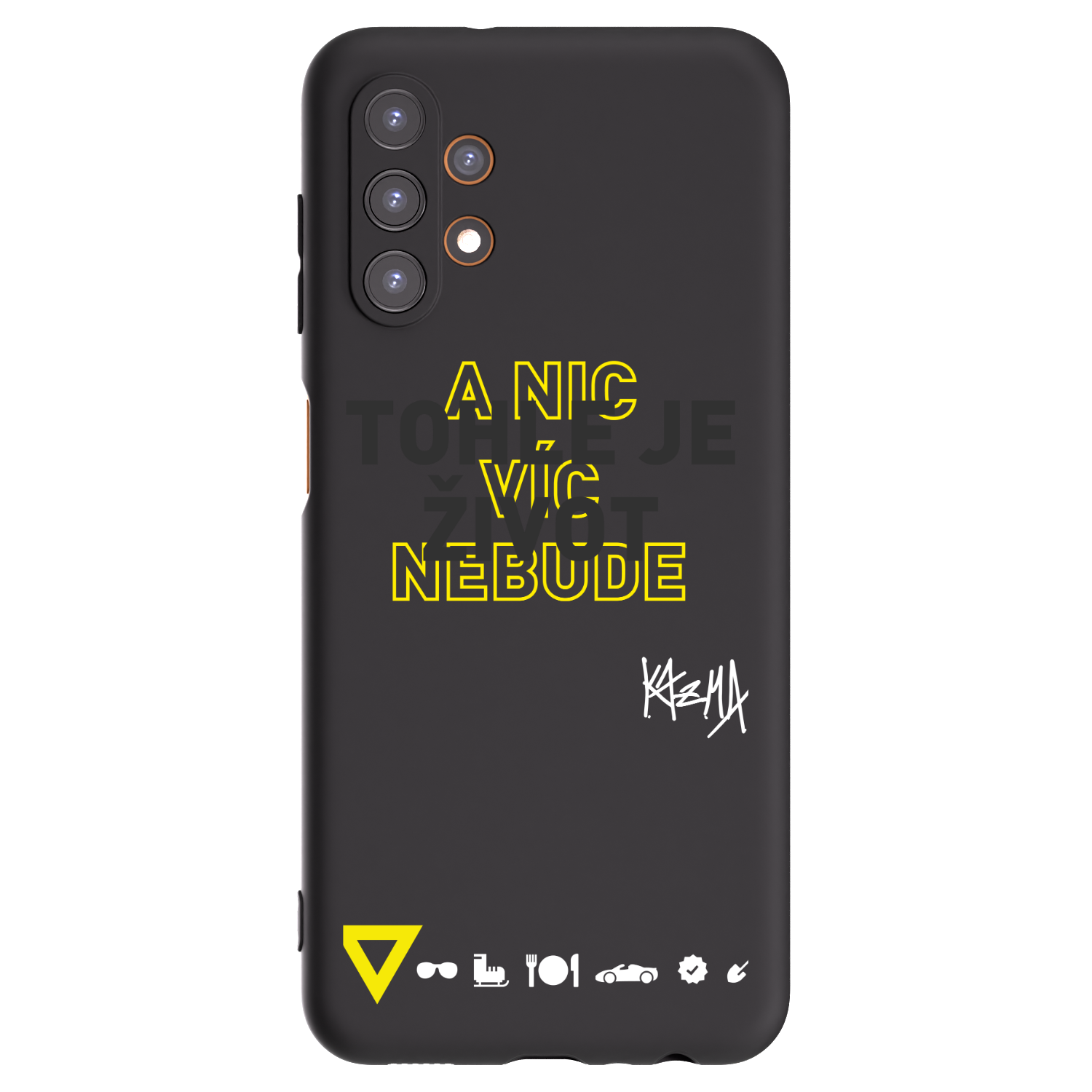 Picasee silikonový černý obal pro Samsung Galaxy A13 4G A135 - Kazma - TOHLE JE ŽIVOT A NIC VÍC NEBUDE