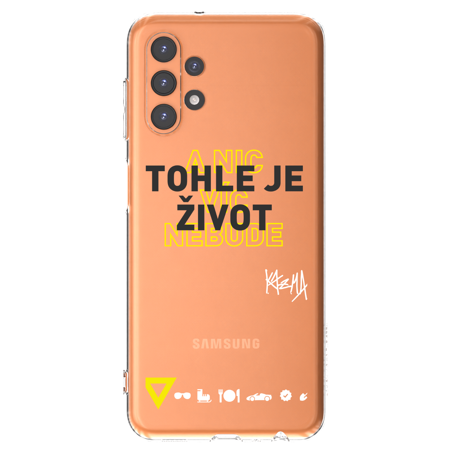 Picasee silikonový průhledný obal pro Samsung Galaxy A13 4G A135 - Kazma - TOHLE JE ŽIVOT A NIC VÍC NEBUDE