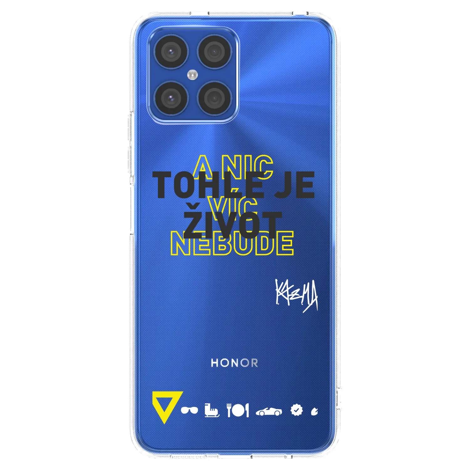 Picasee silikonový průhledný obal pro Honor X8 4G - Kazma - TOHLE JE ŽIVOT A NIC VÍC NEBUDE