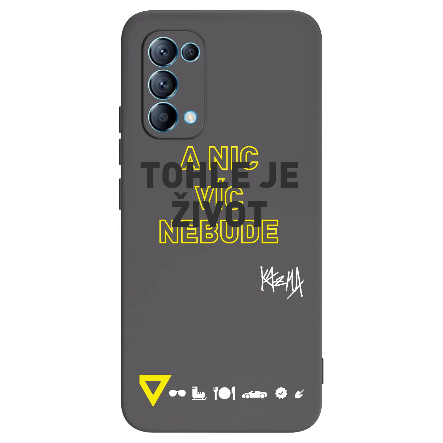 Picasee silikonový černý obal pro OPPO Reno 5 5G - Kazma - TOHLE JE ŽIVOT A NIC VÍC NEBUDE