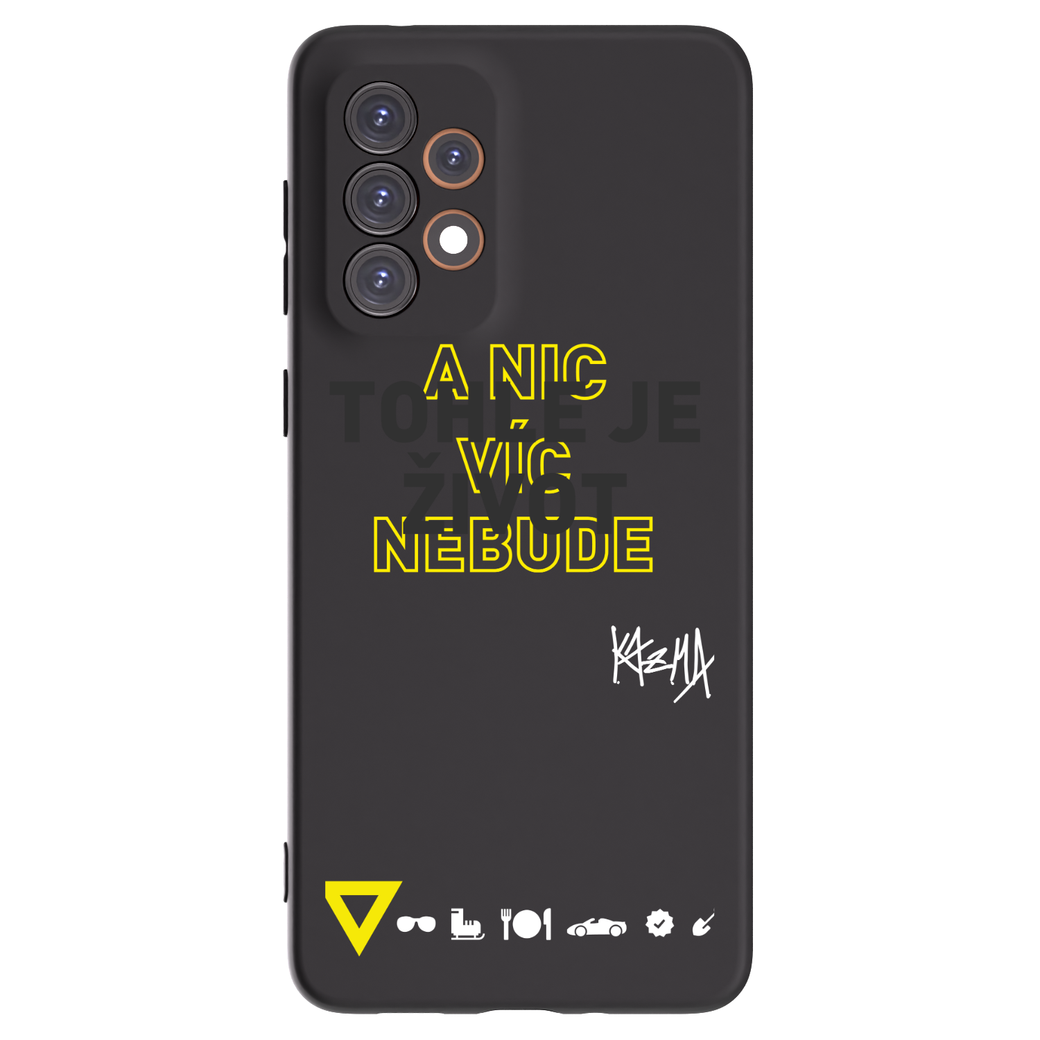 Picasee silikonový černý obal pro Samsung Galaxy A33 5G A336 - Kazma - TOHLE JE ŽIVOT A NIC VÍC NEBUDE