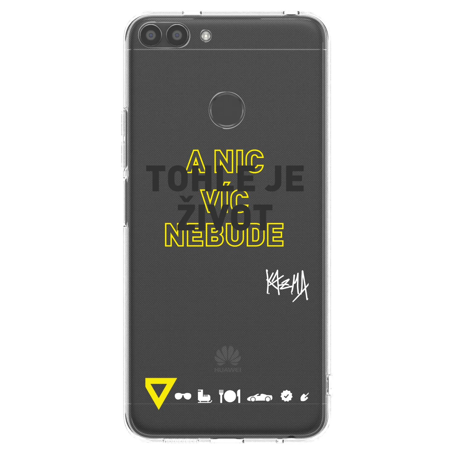 Picasee silikonový průhledný obal pro Huawei P Smart - Kazma - TOHLE JE ŽIVOT A NIC VÍC NEBUDE