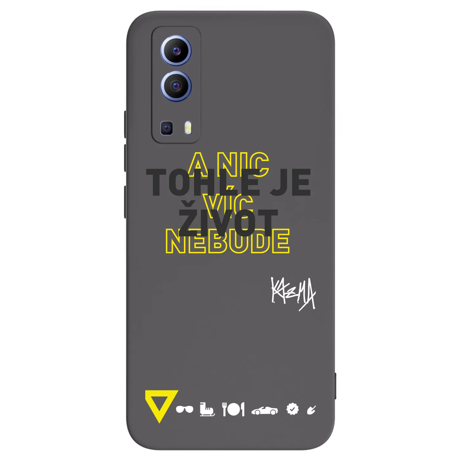 Picasee silikonový černý obal pro Vivo Y52 5G - Kazma - TOHLE JE ŽIVOT A NIC VÍC NEBUDE