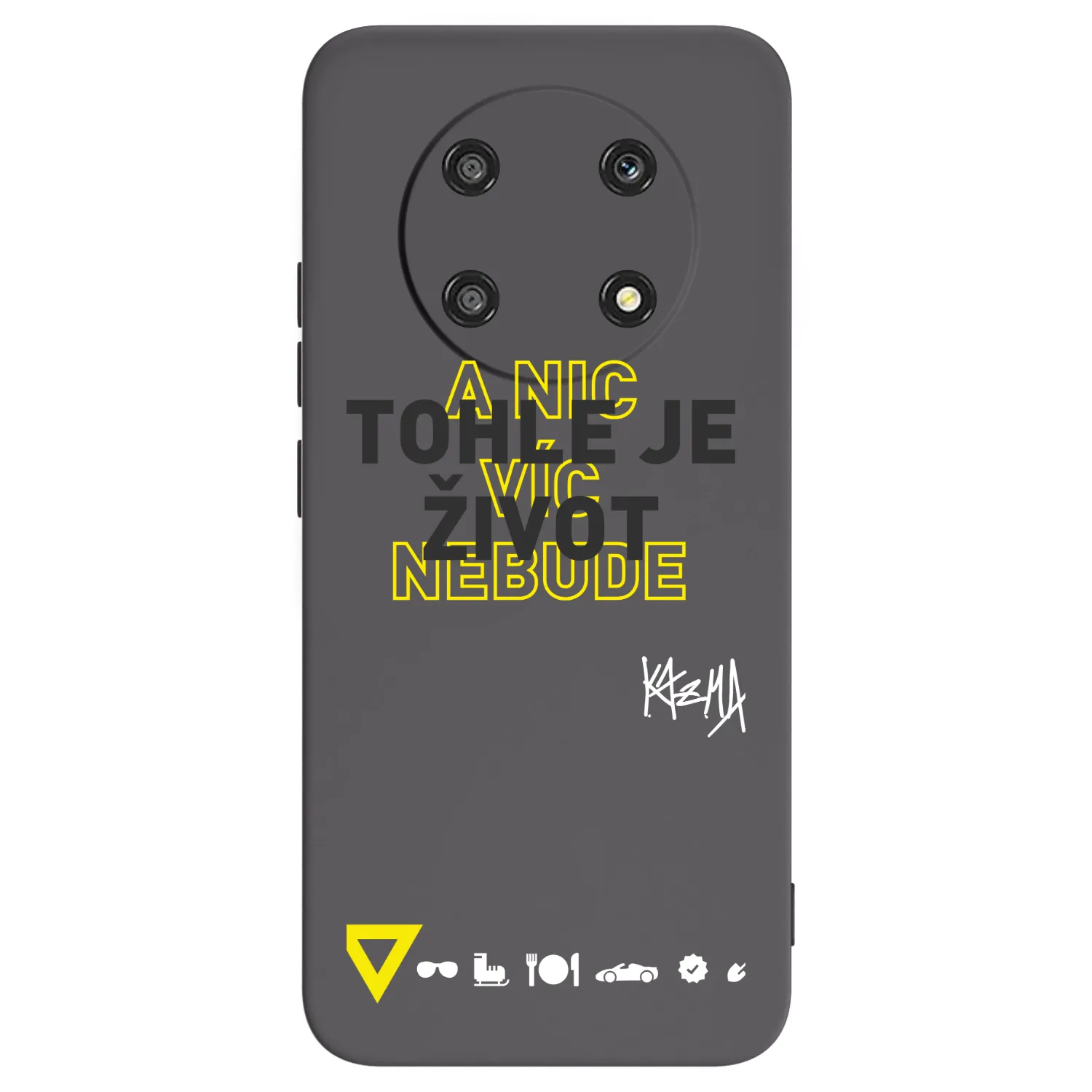 Picasee silikonový černý obal pro Honor Magic4 Lite 5G - Kazma - TOHLE JE ŽIVOT A NIC VÍC NEBUDE