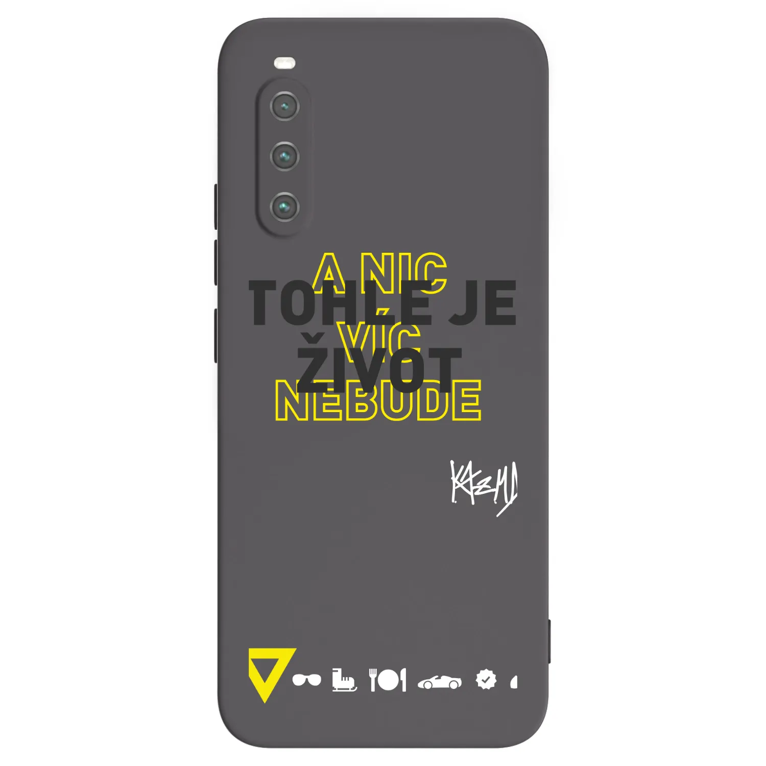 Picasee silikonový černý obal pro Sony Xperia 10 IV 5G - Kazma - TOHLE JE ŽIVOT A NIC VÍC NEBUDE